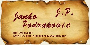 Janko Podrapović vizit kartica